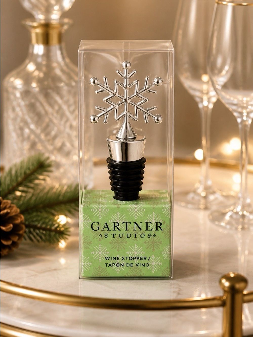 Gartner Studios Snowflake Wine Stopper (3)